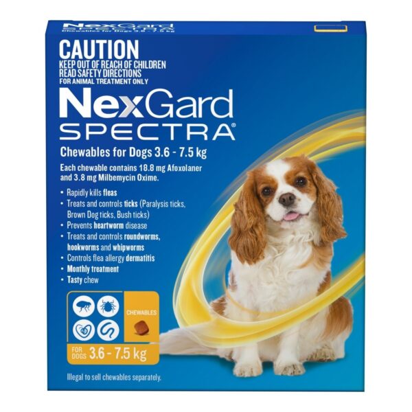 Nexgard Spectra for Dogs 3.6-7.5KG - 3-Pack