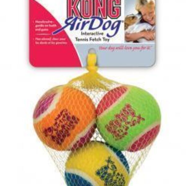 3 x KONG Airdog Squeaker Birthday Balls 3-Pack