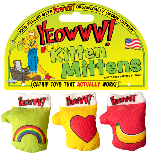 Yeowww Kitten Mittens Christmas Holiday Catnip Toys 3-pack